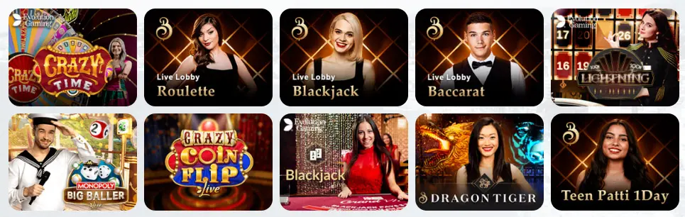 Giochi da casinò live ALLWINS CASINO